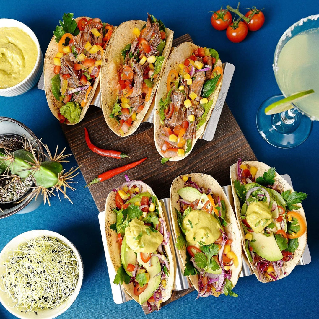 Uno Casa Metall Taco Halter 12er Set,U-förmiger Taco-Ständer, langlebige Taco-Muschelhalter, Edelsta