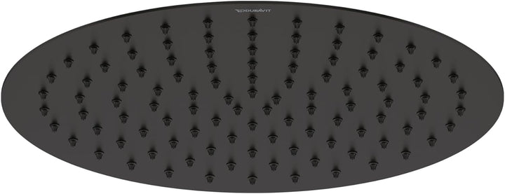 Duravit Universal Duschkopf aus Edelstahl, Duschbrause mit Strahlart Rain, Duscharmatur rund (Ø 300