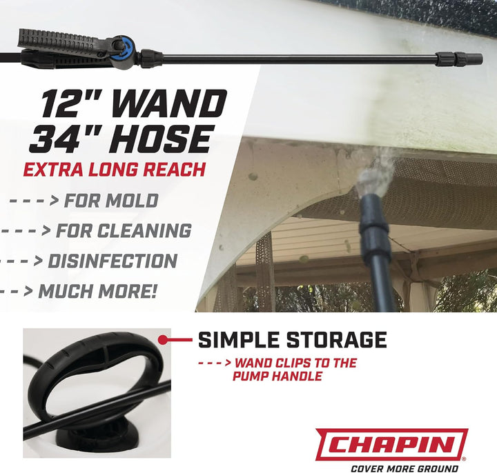 Chapin International Chapin 20074 Bleichmittelsprüher, Bonus-Sprühschutz, durchscheinendes Weiss