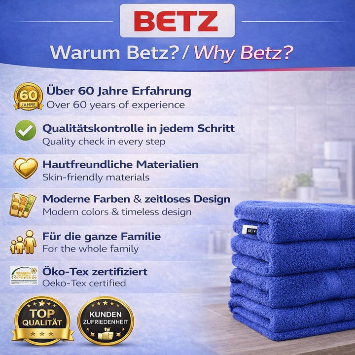 Betz Palermo Duschtücher - 4X Duschtuch aus 100% Baumwolle - Badetuch - Saunatuch - Liegetuch - 70 x