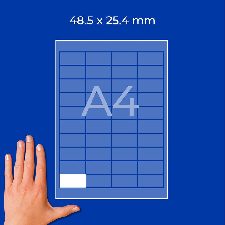 AVERY Zweckform 3657 Universal Etiketten (4.000 Klebeetiketten, 48,5x25,4mm auf A4, Papier matt, ind