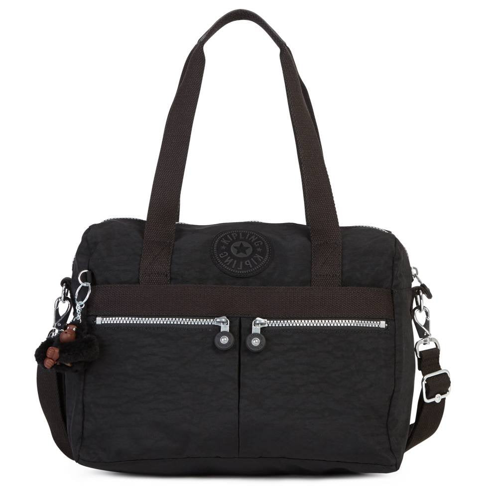 Kipling Klara Umhängetasche Schwarz, Schwarz