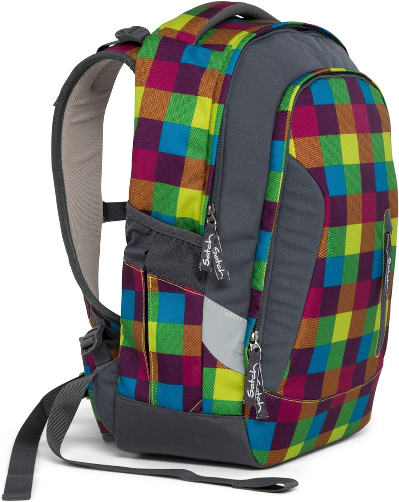 SATCH Beach Leach 2.0 Kinder-Rucksack, 45 cm, Karo Bunt Gepixelt, SAT-SLE-001-901