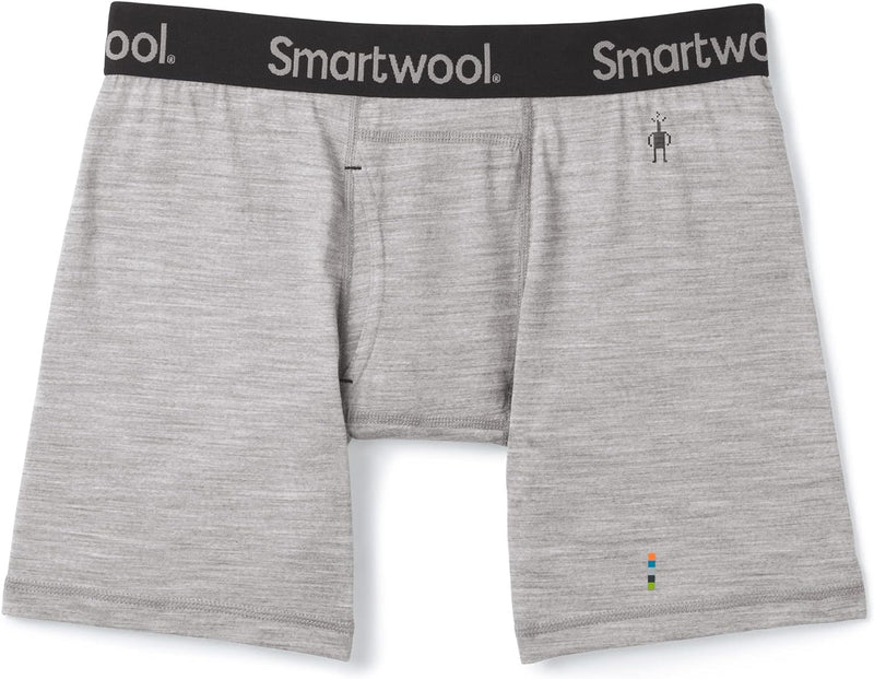 Smartwool Damen Herren Merino Boxershorts XXL Light Gray Heather, XXL Light Gray Heather