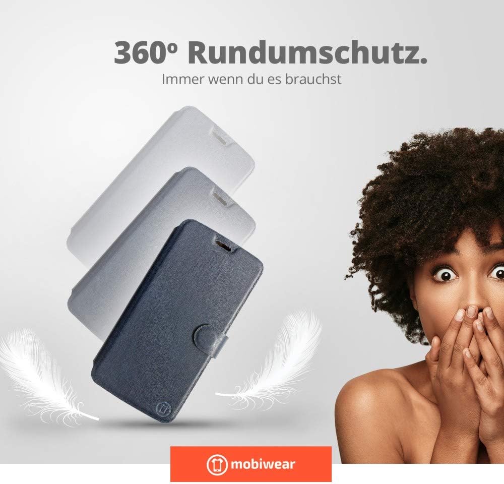 Mobiwear | Echt Lederhülle | Kompatibel mit Samsung Galaxy M51, Made in EU handyhülle, Slim Leather