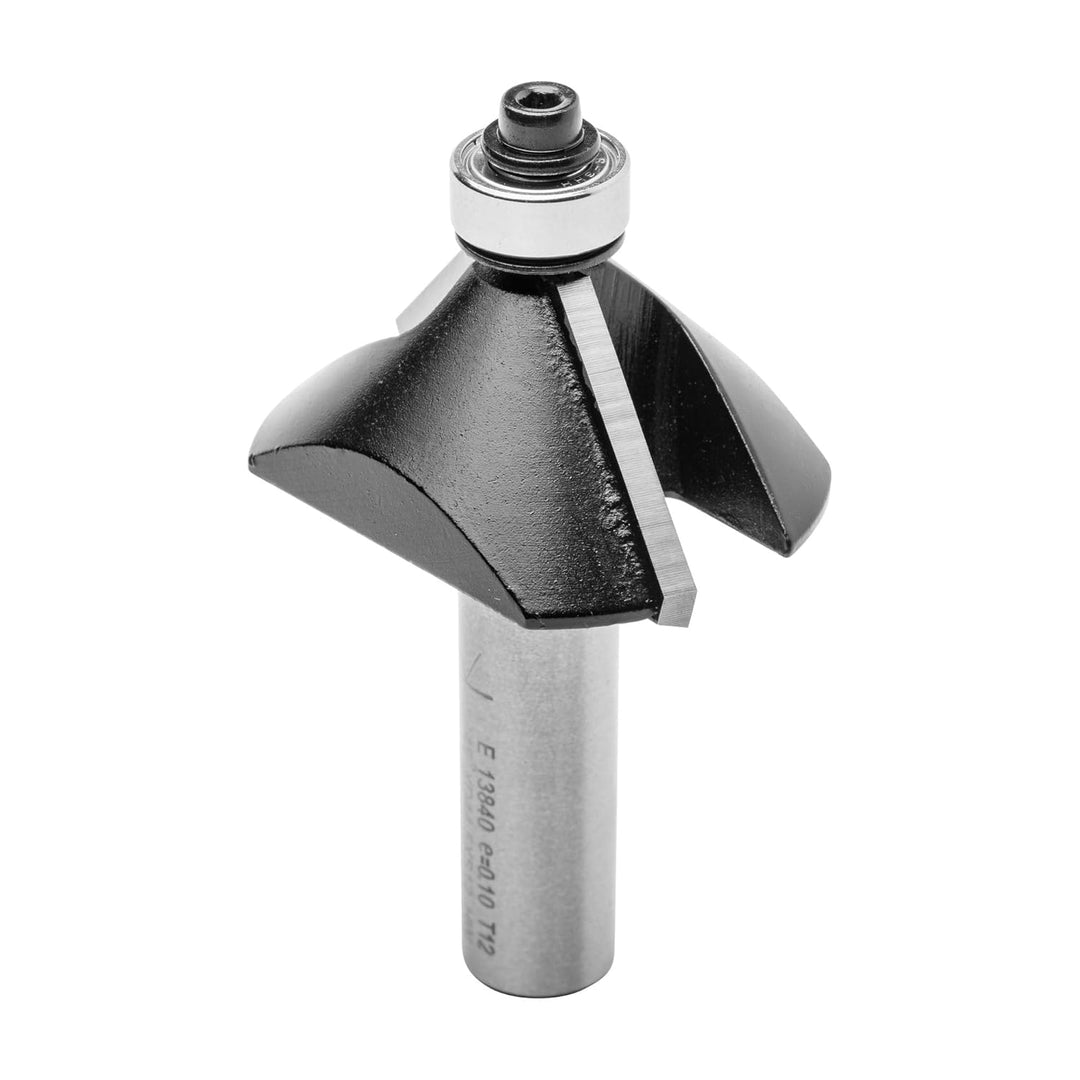 ENT 13840 Fasefräser HW, Schaft (S) 12 mm, Durchmesser (D) 44,5 mm, NL 15,9 mm, E 45°, SL 40 mm, mit