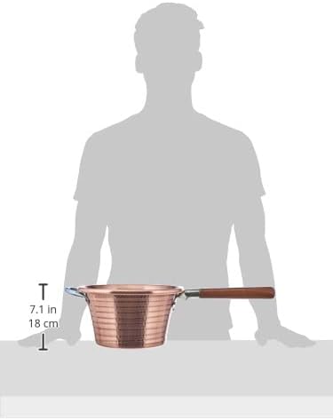 Pentole Agnelli Family Cooking Kessel in Kupfer, mit Griff aus Holz 26 cm Kupferfarben, 26 cm