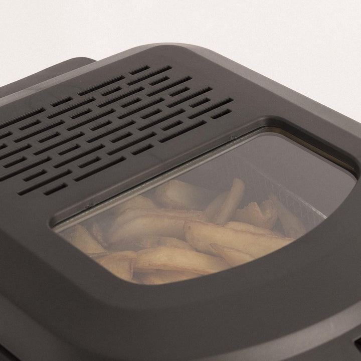 CREATE/FRYER OIL PRO/Öl-Fritteuse mit grauem Transparentdeckel / 4 voreingestellte Frittierprogramme