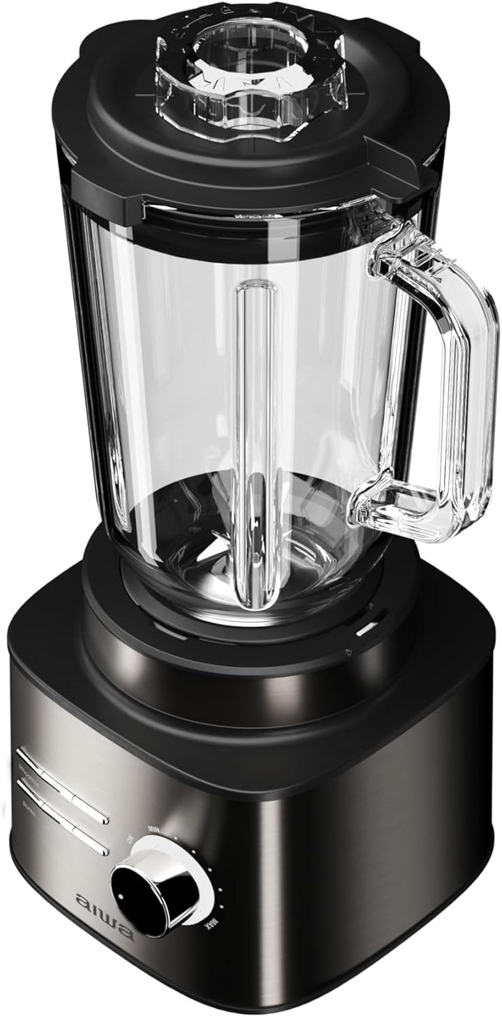 Aiwa Saberu 2500 ATB‑2500 Standmixer, 2500 W, Glaskanne 1,5 l, 6 Programme, Geschwindigkeitsregelung