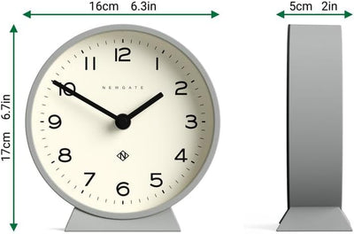 NEWGATE® M Mantel - Silent Sweep Kaminuhr - 'No Tick' - Moderne Kaminuhr - Kleine Uhr - Wohnzimmeruh