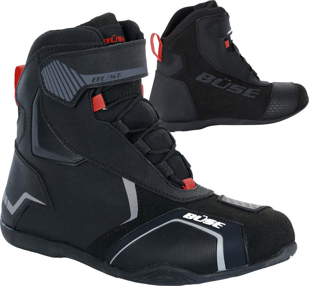 Büse B78 Motorradstiefel, schwarz, 48 Schwarz 48 EU, Schwarz 48 EU