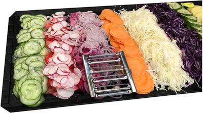 Gigant 4-Fach Gemüsehobel mit Multi-Box und 6 zusätzlichen Einsätzen Edelstahl