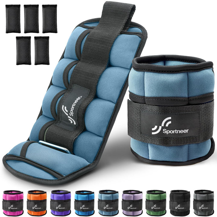 Sportneer Gewichtsmanschetten, Verstellbares Fussgelenkgewichte Set, Fuss-/Handgelenkgewicht Mansche