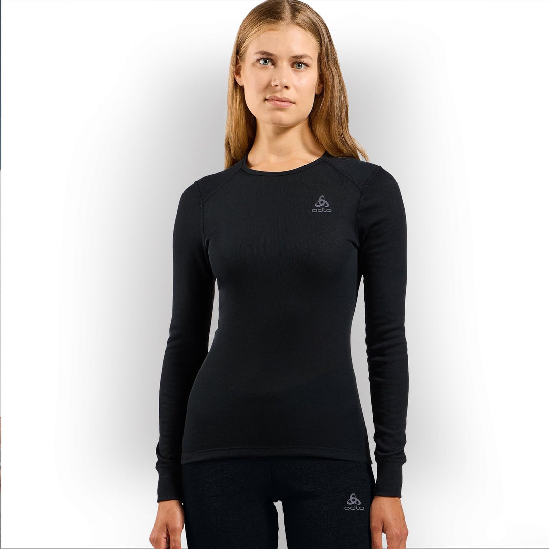 Odlo Thermounterwäsche Merino 200 | Merino Unterwäsche für Herren | Langarm-Thermoshirt mit Kragen u