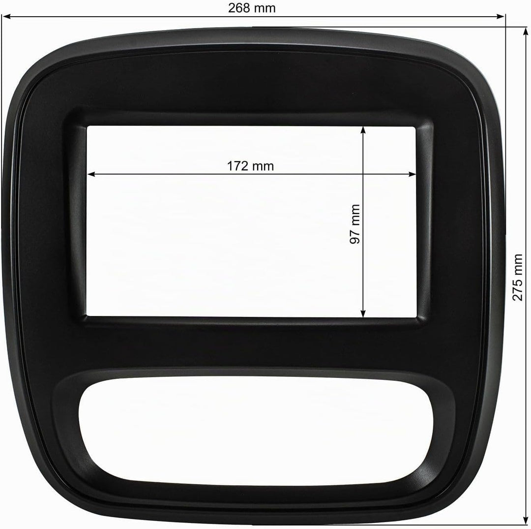 tomzz Audio 2439-003 Doppel DIN Radioblende kompatibel mit Opel Vivaro B ab 2014 Renault Trafic III