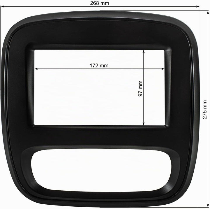 tomzz Audio 2439-003 Doppel DIN Radioblende kompatibel mit Opel Vivaro B ab 2014 Renault Trafic III