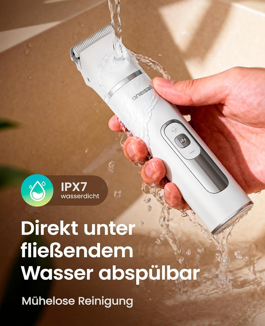 oneisall Bundle: Leise Hundeschermaschine (2000mAh, 4h Laufzeit) + 3-in-1 Profi Schermaschine für Ka