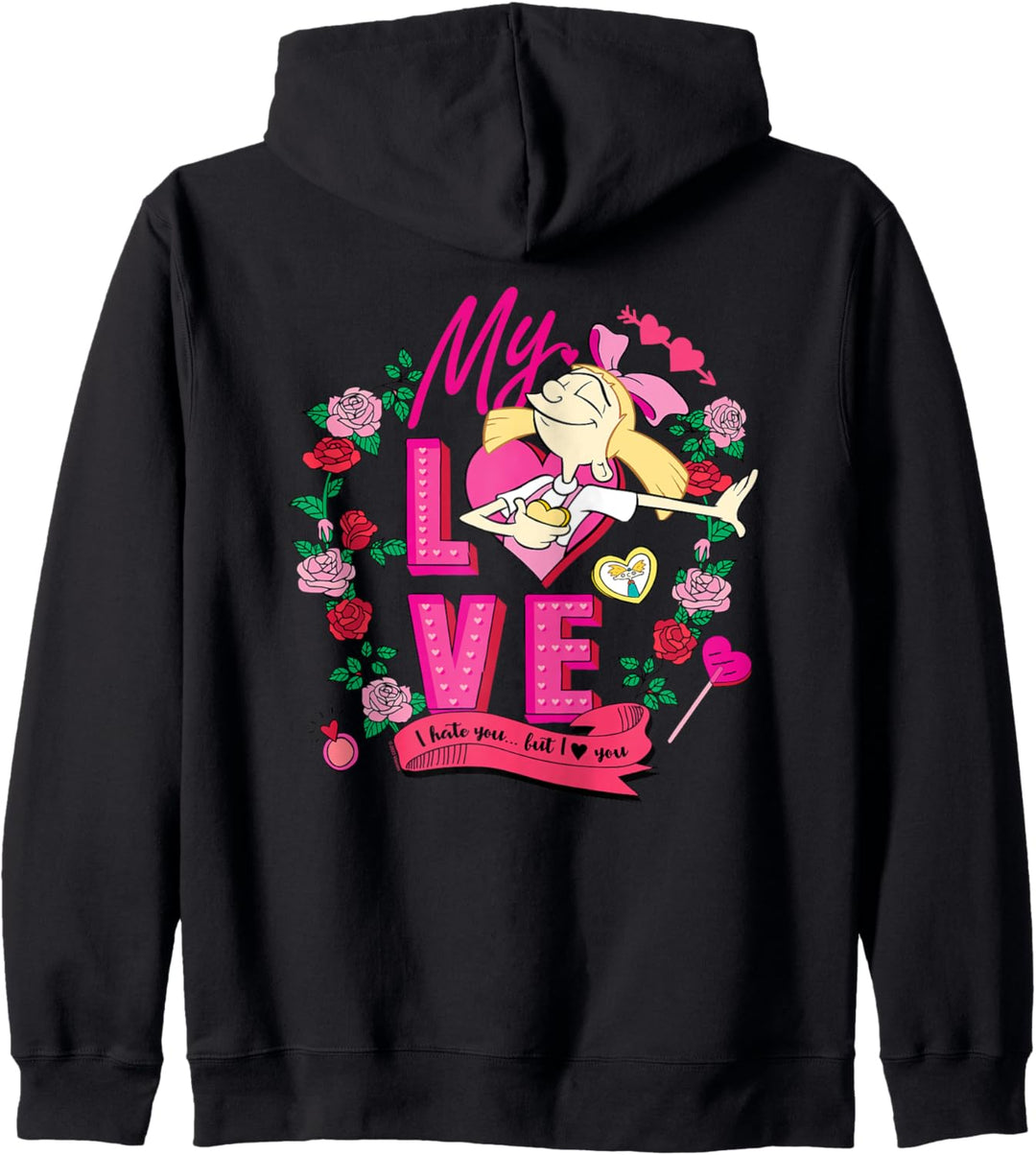 Hey Arnold! Valentine's Day Helga, I Hate You But I Love You Kapuzenjacke