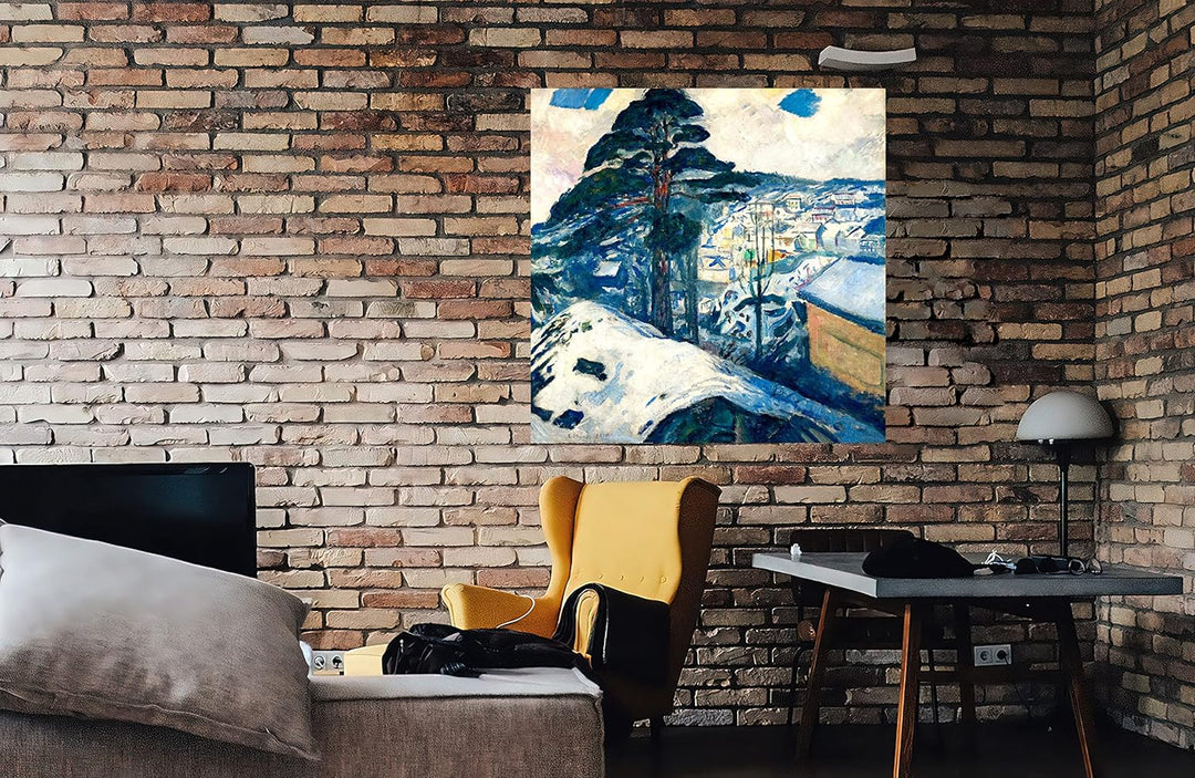 Winter in Kragero By Edvard Munch Leinwandbilder Gerahmte Kunstdrucke Wandkunst Wohnzimmer Schlafzim