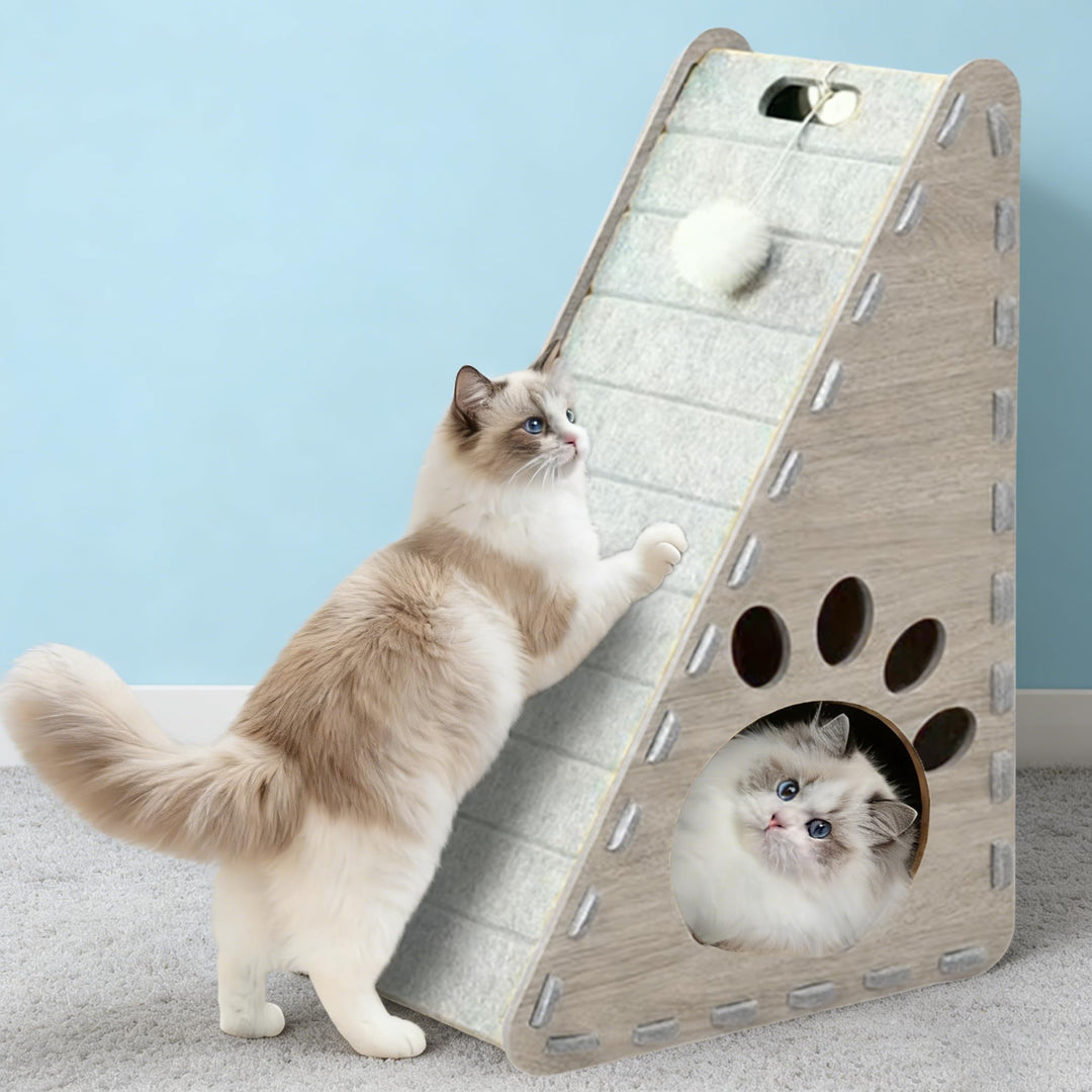 3-in-1Kratzbrett Katze, Road Kratzpads für Grosse Katzen, für Katzen Kratzen Spielen Ausruhen, Schüt
