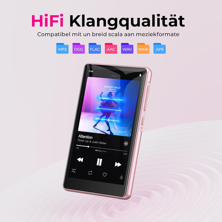 160 GB MP3 Player Spotify mit Bluetooth und WiFi, 4.5 Zoll-Touchscreen | MP4 Player Android,Kinder H