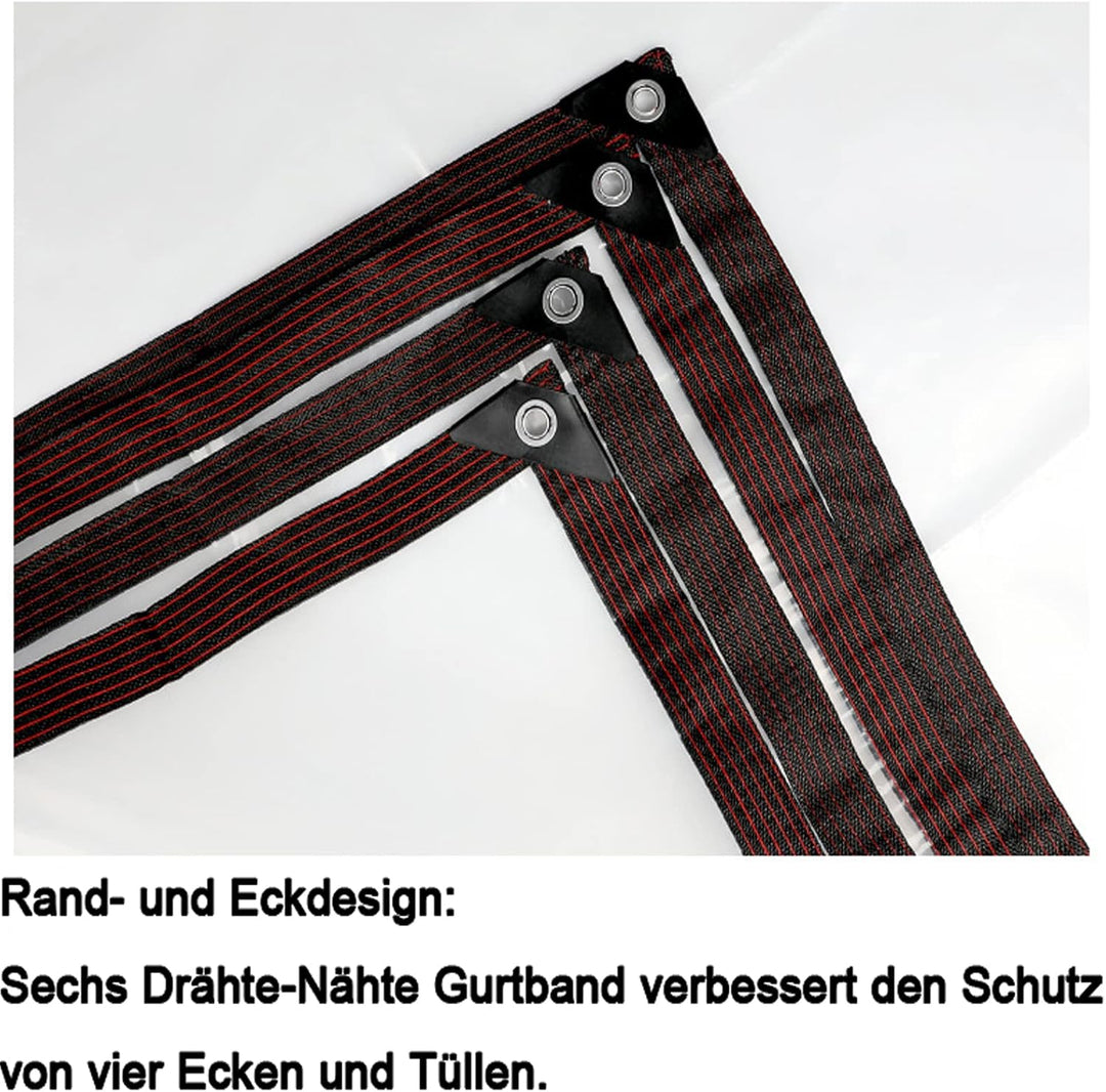 Transparent Plane mit ösen 2x5m,abdeckplane wasserdicht,Regenschutz Windschutz Mehrzweck Plane Für B
