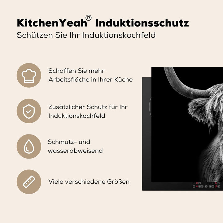 KitchenYeah© Herdabdeckplatte Einteilig Ceranfeld Abdeckplatte Küche Ceranfeldabdeckung Anti Rutsch
