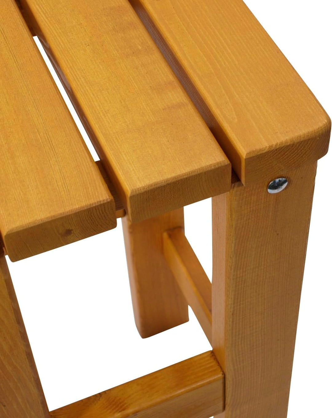 DEGAMO Barhocker Villach aus massivem Kiefernholz, extra stabil 40mm stark, hell lackiert, für Innen