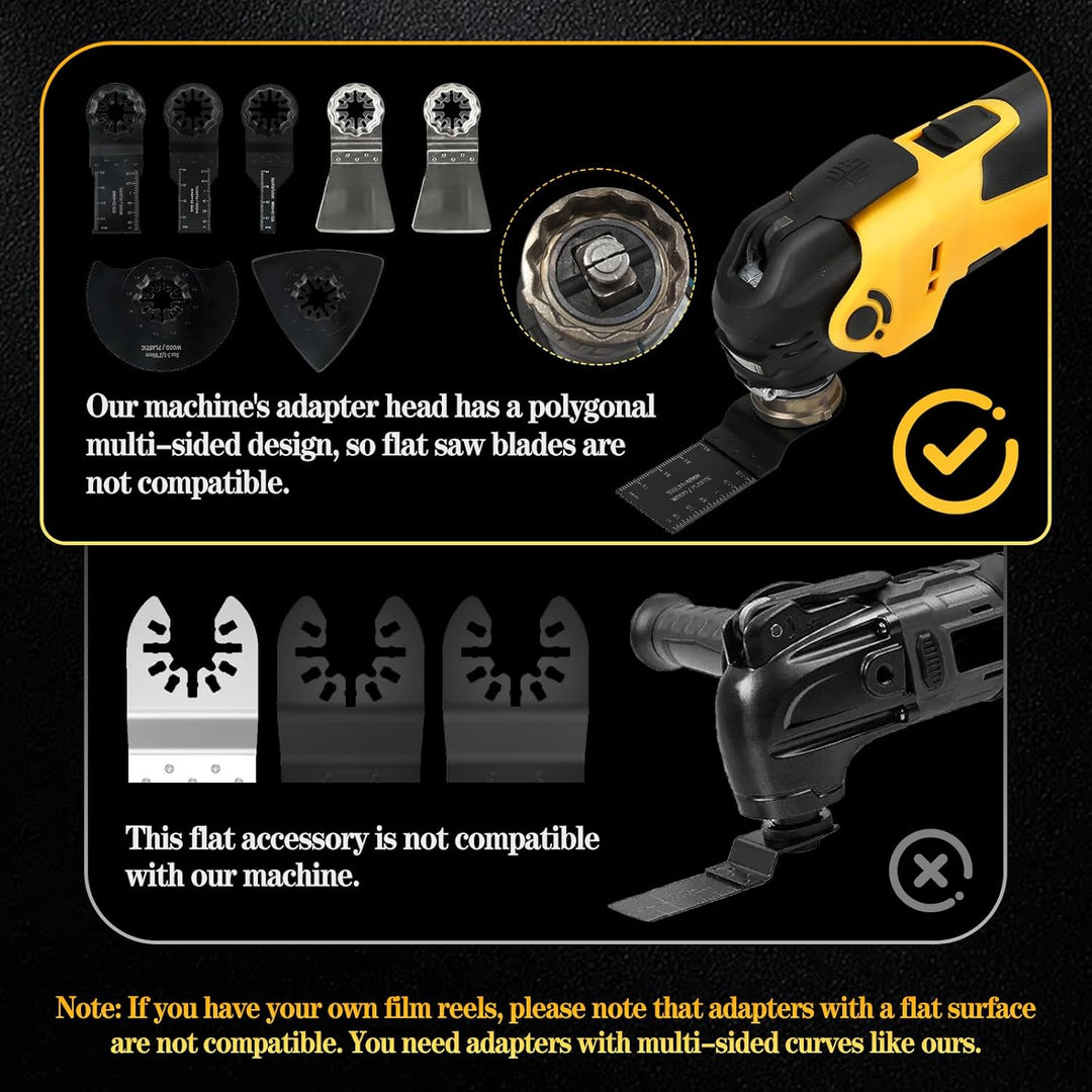 Akku Multifunktionswerkzeug für Dewalt 18-20V, Oszillationswerkzeug Akku Bürstenlos Motor Multitool