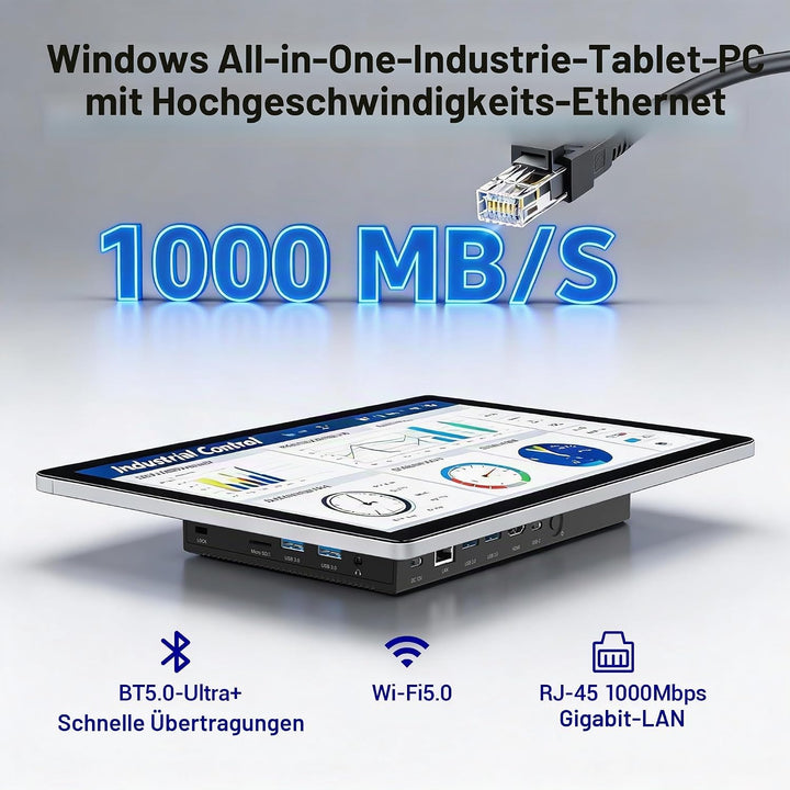 Tablet Panel Computer All in One 13,3 Zoll-HEIGAOLAPC Industrie Touch Panel PC Win11, N5100, Embedde