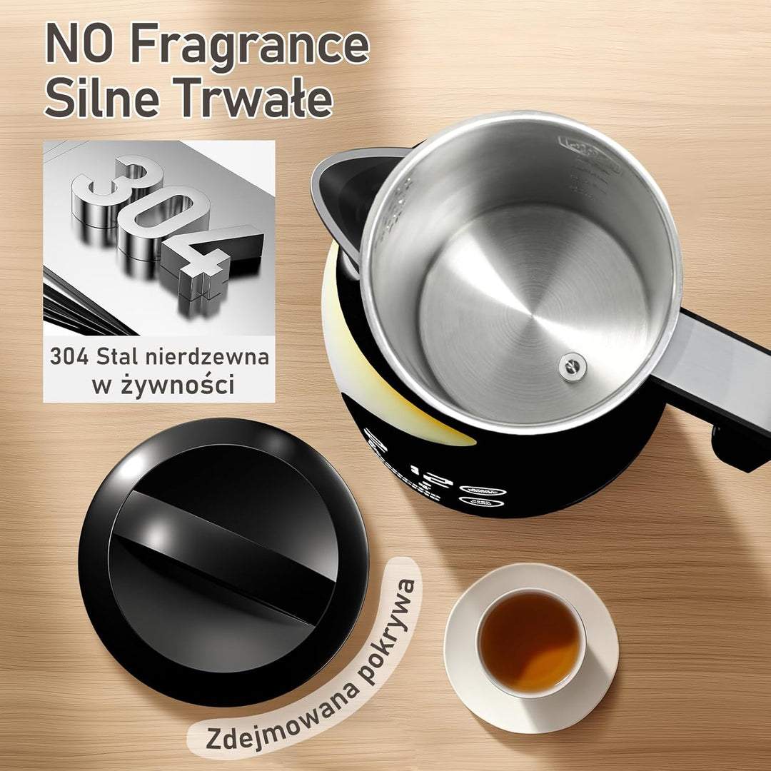 Wasserkocher, Kettle, Wasserkocher mit 5 Temperaturhaltefunktionen, 2-Stunden-Warmhaltefunktion, 360