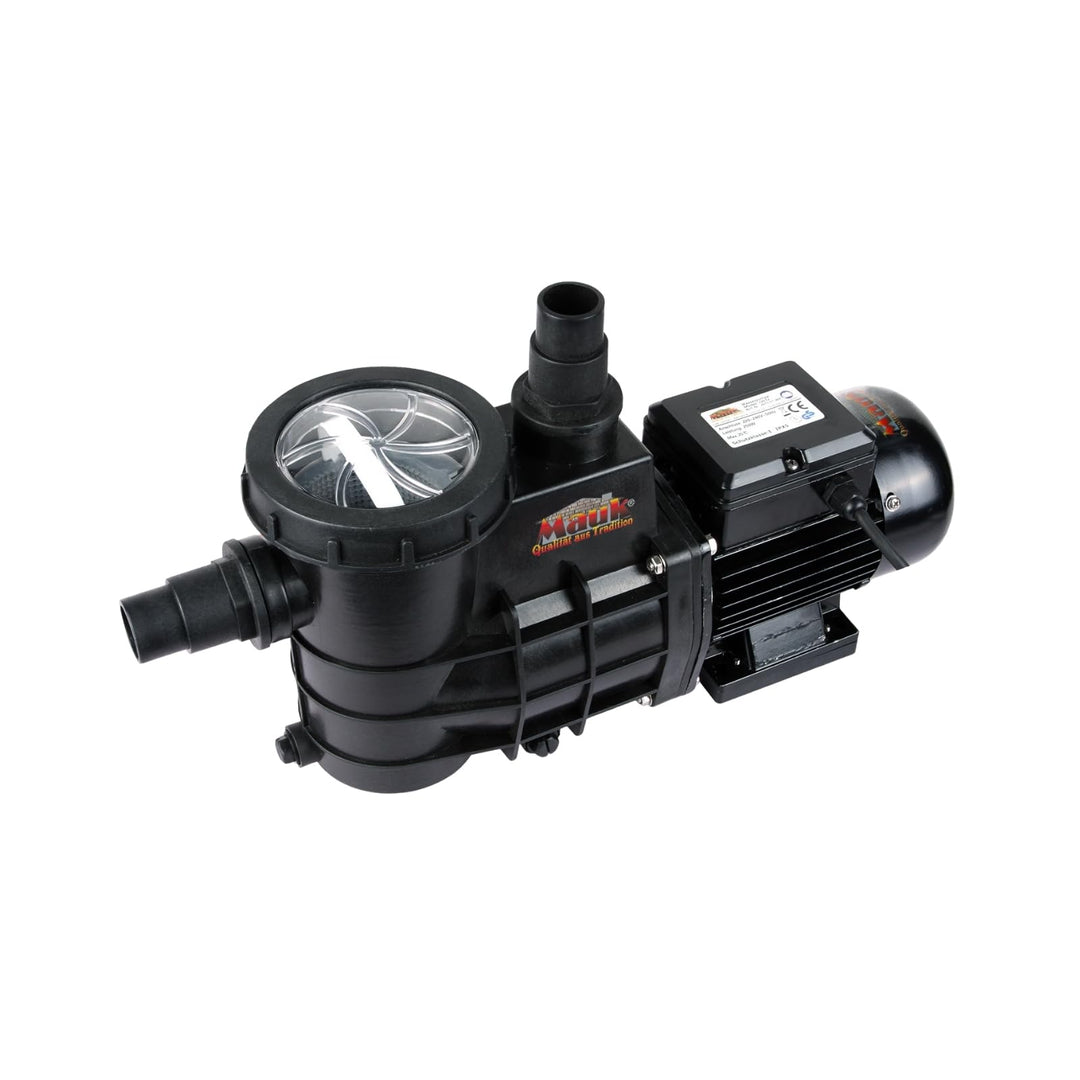 Mauk Schwimmbadpumpe 320 W 7500l/h max 60 m³ inkl Vorfiltereinsatz Single, Single