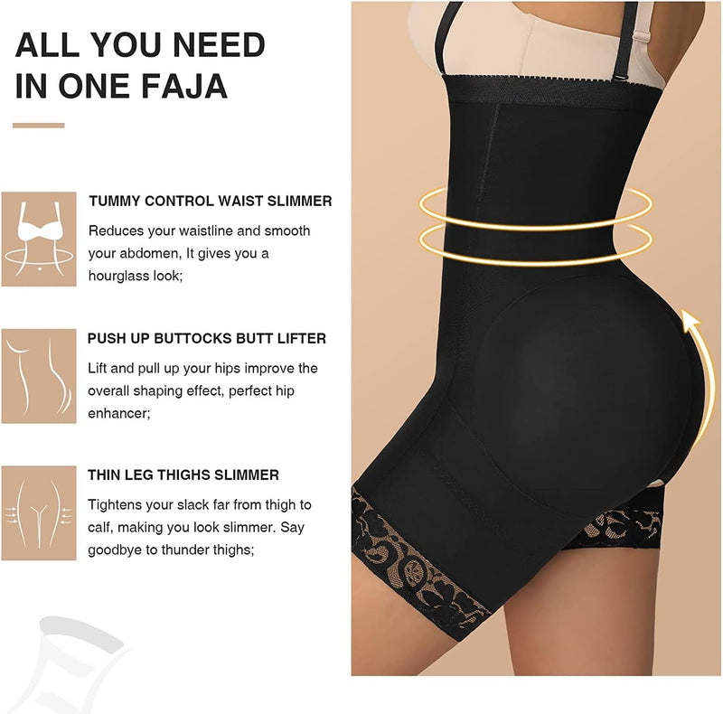 FeelinGirl Miederhose Stark Formend Hohe Taille Shaping Hose Bauchweg für Damen Shapewear mit Abnehm