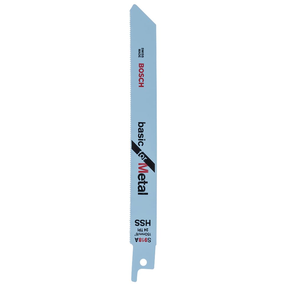 Bosch Professional 5x Säbelsägeblatt 'Basic for Metal' S918A (für Metall, 150 x 16 x 0.6mm, ZT 1mm,