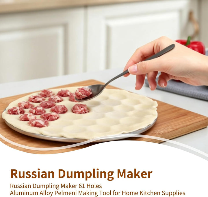 Cyrank Ravioliformer Dumpling Maker Form, 61 Löcher Pelmeni Maker