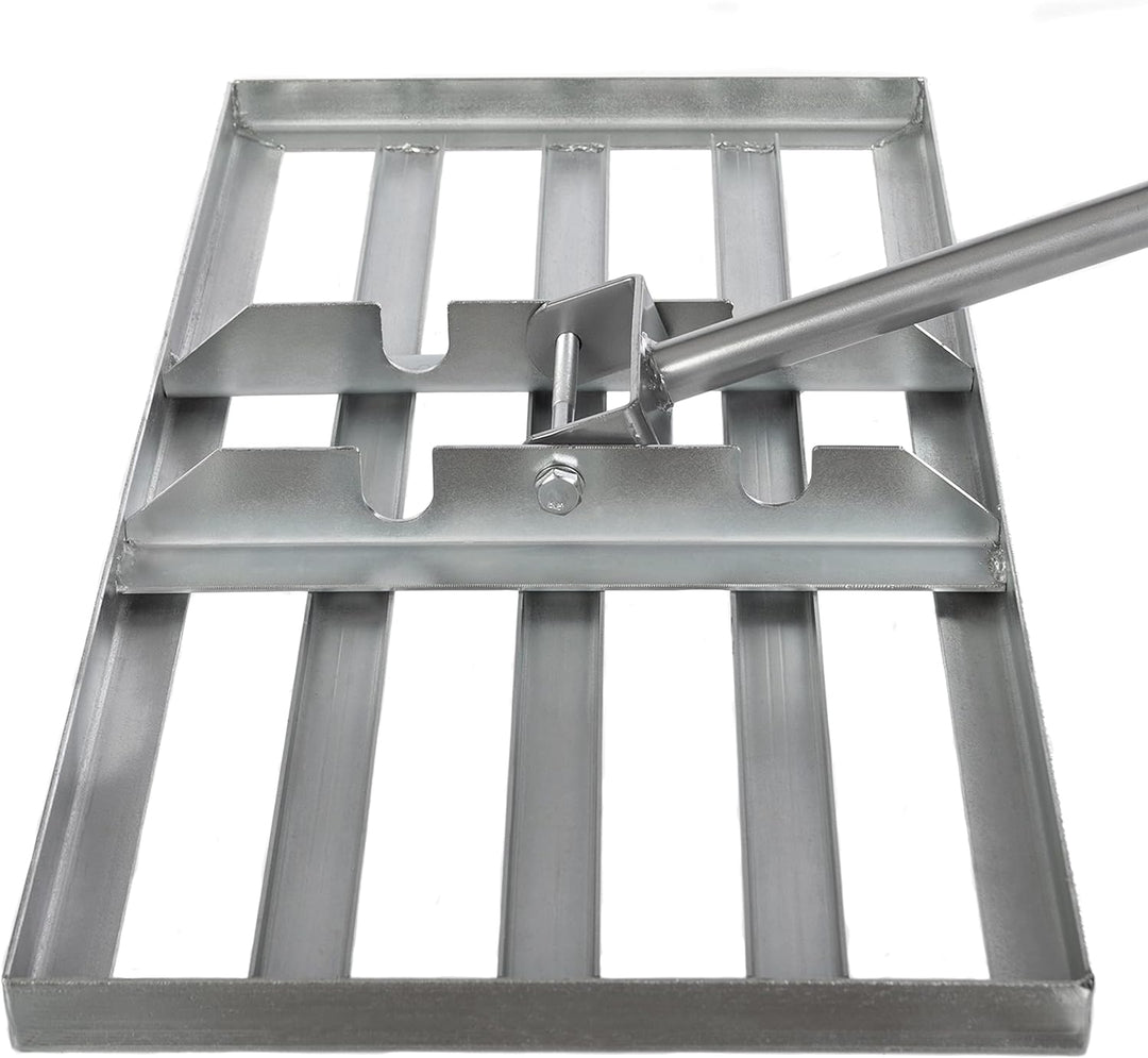 SattesGrün 75x35cm Profi Rasenrakel inklusive Stiel Rakel zum Sanden Abziehen Levelingrake Flächeneb