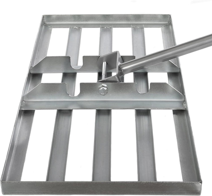 SattesGrün 75x35cm Profi Rasenrakel inklusive Stiel Rakel zum Sanden Abziehen Levelingrake Flächeneb