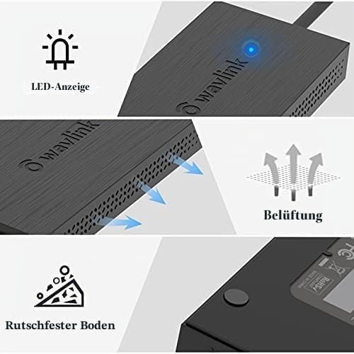 WAVLINK USB 3.0 oder USB C auf HDMI Adapter für Zwei Monitore, Universeller Video-Grafikadapter für