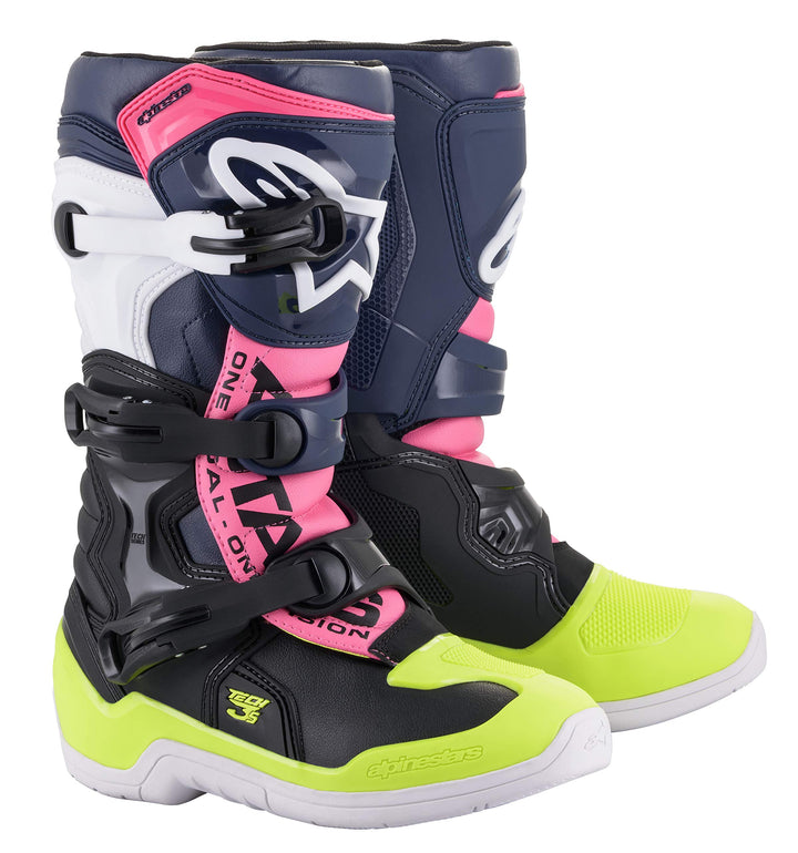 Alpinestars Motocross-Stiefel Tech 7 Schwarz/Rot/Grün 52 EU Schwarz, 52 EU Schwarz