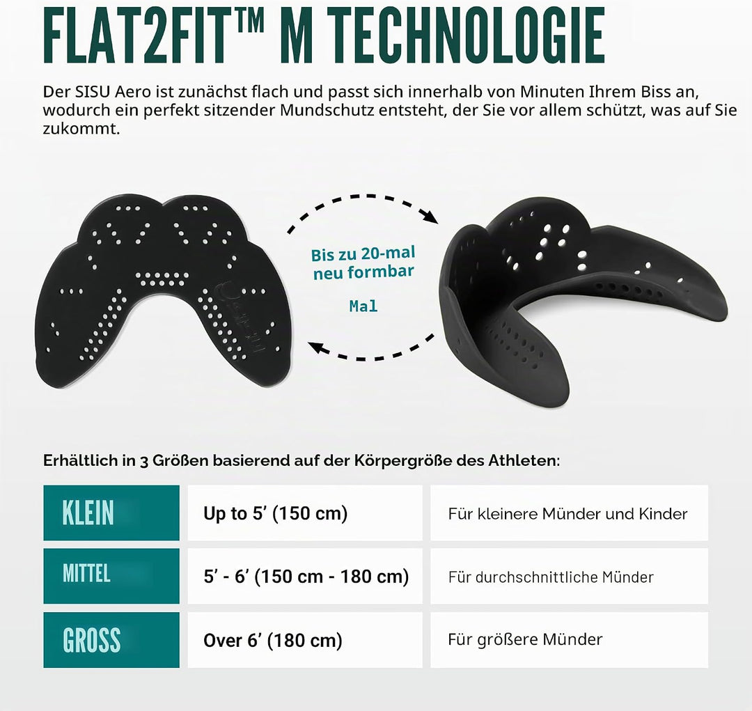 SISU Erwachsene Nextgen Aero Zahnschutz S Anthrazit / Schwarz, S Anthrazit / Schwarz