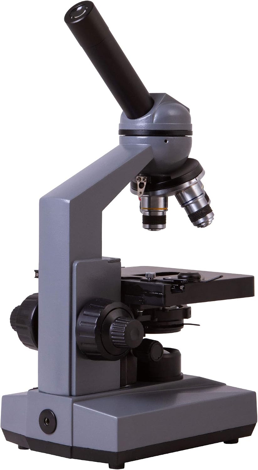Levenhuk 320 Plus Biologisches Monokular 40- bis 1600-Fach mit Achromatischer Weitwinkeloptik, LED-L