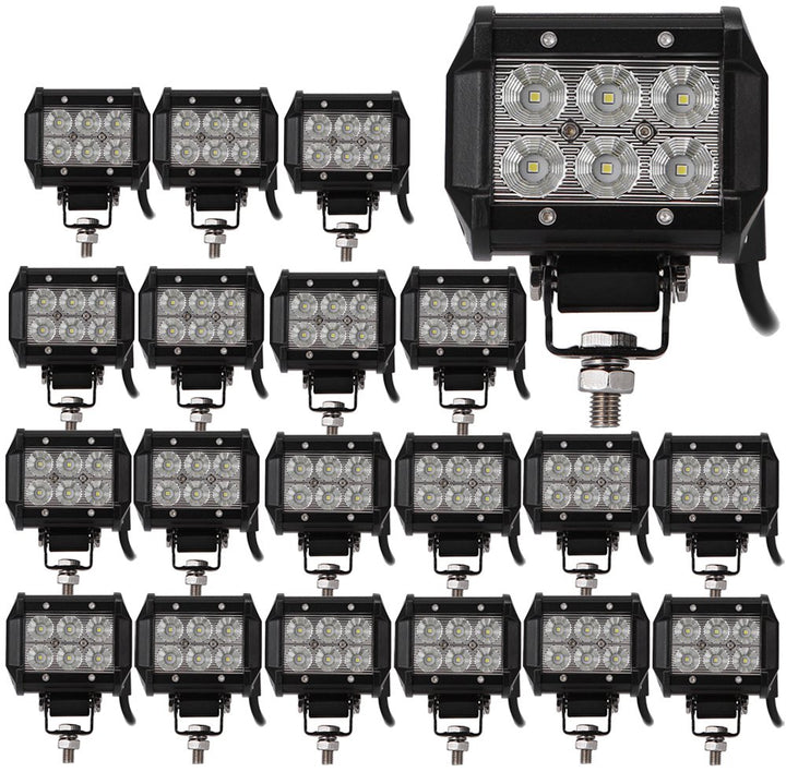 Greenmigo 20X 18W LED Arbeitsscheinwerfer Offroad Lampe Flood Scheinwerfer LED Arbeitslicht Light Ba