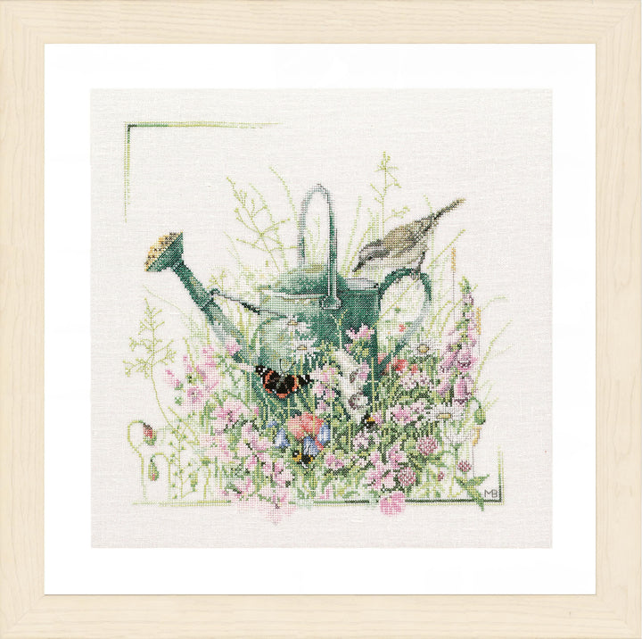 Lanarte Zählmusterpackung Meine Gieskanne Kreuzstichpackung, Baumwolle, Mehrfarbig, 36 x 36 x 0.3 cm