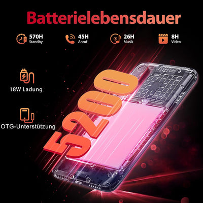 CUBOT X70 Handy ohne Vertrag, 24GB+256GB/1TB Erweiterbar, 100MP Kamera, Octa Core MediaTek Helio G99