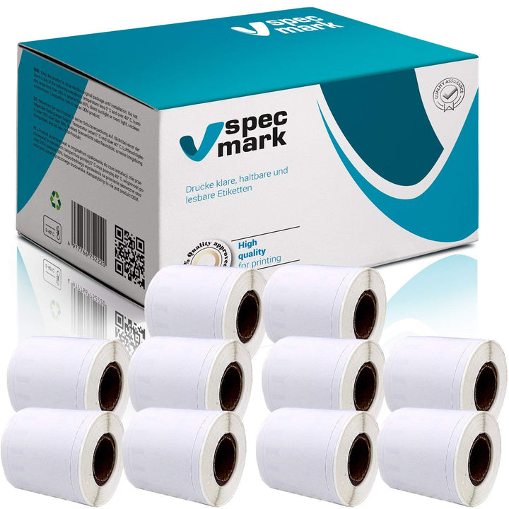 10 Etiketten-Rollen kompatibel mit DYMO 99016-2 46mm x 78mm 150 Stück kompatibel zu allen Etikettend