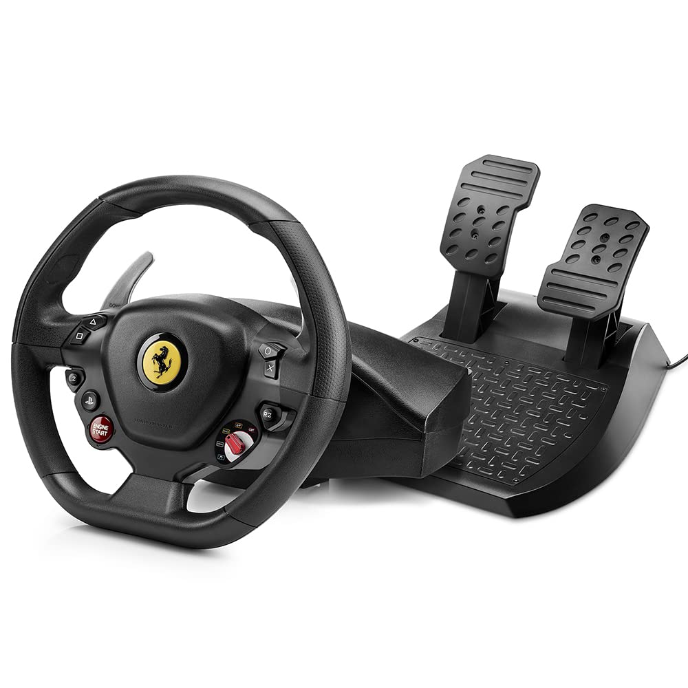 Thrustmaster T80 RW Ferrari 488 GTB Lenkrad - Realistisches Fahrerlebnis für PlayStation - Werde zum