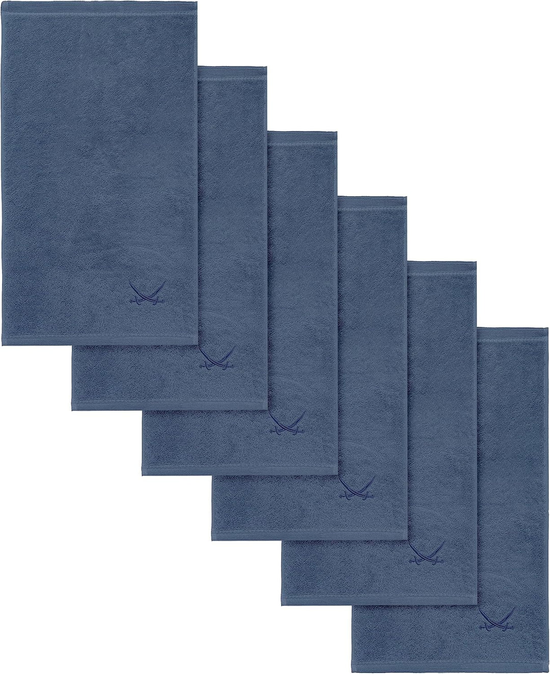 Sansibar Gästetuch mit gesticktem Säbel Logo Set Handtuch Seiftuch 100% Baumwolle 30x50 cm (6er Set,