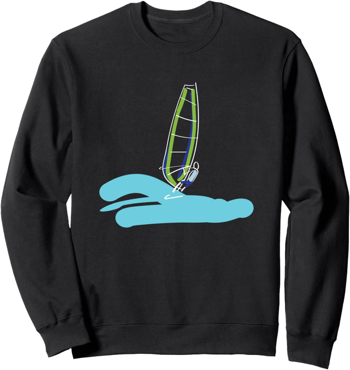 Windsurfen Wassersport, Illustrierte Windsurfer Sweatshirt