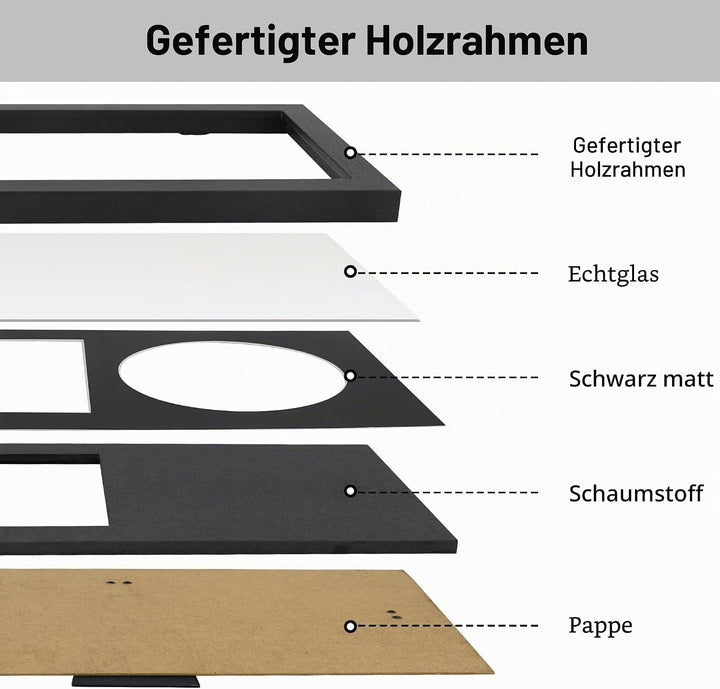 CD Musikrahmen Schaukasten Display 36,2x19,61 cm Disc und CD Box Echtglas mit Eva Schaum und Tischpl