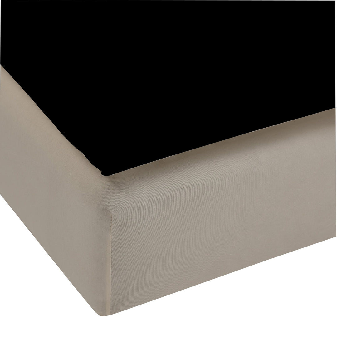 Beddinghouse Jersey Split-Topper-Spannbettlaken / 180*200/220 cm / Schwarz